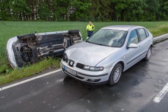 Schwerer Unfall auf S 255 - Bei dem Unfalll auf der S 255 sind am Donnerstagnachmittag zwei Personen schwer verletzt worden.