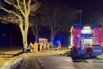 Schwerer Verkehrsunfall im Vogtland: Pkw kollidiert mit Baum – Rettungshubschrauber im Einsatz - Ein Pkw kollidiert am Freitagabend bei Oberlosa mit einem Baum.