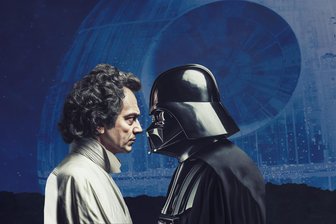 Sciene-fiction in Reichenbach: Die Vogtland-Philharmonie schickt Beethoven und Star-Wars in ein Duell - Beethoven (links) trifft Star Wars - hier verkörpert durch Darth Vader. Die Fotomontage ist durch KI erstellt.