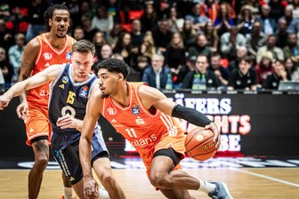 Sechs Minuten ohne Punkt im letzten Viertel: Niners Chemnitz geben erneut Führung aus der Hand und verlieren gegen Alba Berlin - Kostja Mushidi machte gegen Alba Berlin besonders in der ersten Halbzeit ein starkes Spiel.