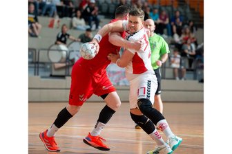 Selbst als Underdog: Handballer des HC Einheit Plauen wollen in Pirna etwas mitnehmen - David Zbiral (hier im letzten Heimspiel gegen Pirna/Heidenau), will mit seinem HC Einheit Plauen etwas Zählbares aus Pirna mitbringen.
