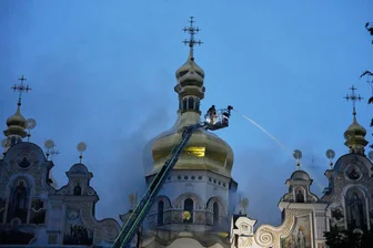Selenskyj fordert von G7 Reaktion auf Russlands Angriff - Das jahrhundertealte Höhlenkloster gehört zum Unesco-Weltkulturerbe.