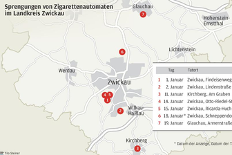 Serie von Automatensprengungen im Landkreis Zwickau: Wie Kriminelle abgeschreckt werden sollen -