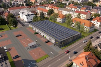 Showdown an der B 173 in Freiberg: Kommt der neue Lidl trotz aller Proteste? - So hatten sich die Planer den Lidl-Markt an der Dresdner Straße in Freiberg im Jahr 2022 vorgestellt.