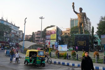 Sicherheitsgründe: Messi-Statue in Indien vor Demontage - Die Statue von Lionel Messi in Kalkutta soll wieder abgebaut werden. (Archivbild)