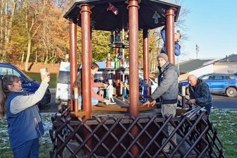Sie steht schon - Drehen darf sie sich ersten nächsten Sonntag -
