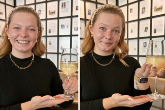 Sieben Todsünden beim Weingenuss im Zwickauer Weindorf: „Rotwein nie direkt nach dem Einschenken trinken“ - Stiel hui, Kelch pfui: Expertin Marie-Chantal Kästner erklärt, weshalb das Weinglas immer am Stiel angefasst wird.