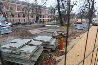 Sieht so eine Grünfläche aus? Warum die Arbeiten am Stadtring in Zwickau ins Stocken geraten - Der Grünstreifen zwischen Hochschule und Stadtring bleibt vorerst eine Baustelle.