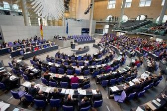 Simulation: Chemnitzer Schüler im Bundestag -