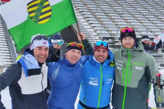 Skilangläufer aus dem Erzgebirge werden bei einer Europameisterschaft besonderer Art zu Biathleten - Mit Platz 2 übertraf die Staffel die Erwartungen.