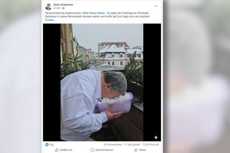 Snowface-Challenge erreicht die Rathäuser: Werdauer OB Kristensen beweist Humor - Sören Kristensen machte seine Challenge bei Facebook öffentlich.