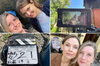 So laufen die Dreharbeiten für den Erzgebirgskrimi: „Ich sehe Filme jetzt mit anderen Augen“ - Angelique Fleischer hat die Fangemeinde des Erzgebirgskrimis mit Fotos von den Dreharbeiten und Selfies mit den Schauspielern versorgt.