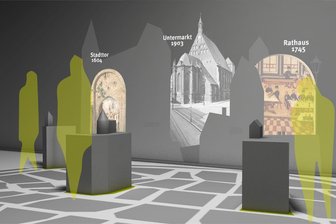 So modern wird das Stadt- und Bergbaumuseum Freiberg - Eine Visualisierung zeigt, wie ein Teil des Stadt- und Bergbaumuseums Freiberg aussehen könnte. Die Sächsische Landesstelle für Museumswesen hat das Museum 2021 und 2022 mit 130.000 Euro gefördert.