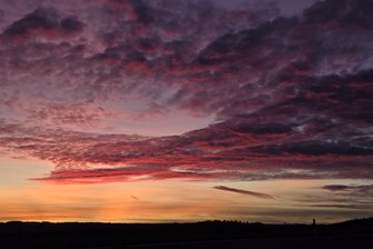 So schön war der Sonnenuntergang am Dienstagabend im Vogtland - 