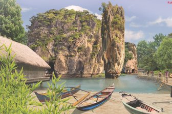 So soll der „Zoo der Zukunft“ in Leipzig bis 2028 aussehen - Die „Asiatischen Inselwelten" sollen bis 2027 im Zoo Leipzig fertiggestellt werden. Die Landschaft soll der "Halong Bay" in Vietnam nachempfunden sein.