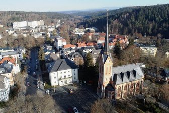So steht es um Bad Elsters Top-Projekte - Zu den Vorhaben in der Kurstadt gehört auch der Bau des Kirchplatzes. Nach einem Architektenwettbewerb soll hier 2022/23 die Umsetzung erfolgen.