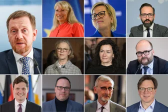So viele Ministerinnen wie noch nie in Sachsen: Wer alles Michael Kretschmers neuer Regierung angehört - Das Kabinett III von Sachsens Ministerpräsident Michael Kretschmer, von links oben nach rechts unten: Petra Köpping, Barbara Klepsch, Sebastian Gemkow, Regina Kraushaar, Constanze Geiert, Christian Piwarz, Conrad Clemens, Dirk Panter, Armin Schuster und Georg Ludwig von Breitenbuch.