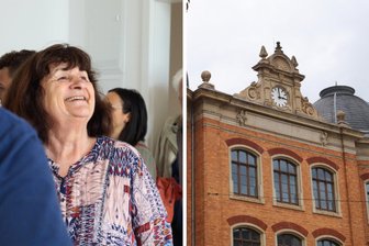 Sofaecke statt Schultafel: Was Ex-Lehrer und Schüler vom umgebauten Georgengymnasium in Zwickau halten - Steffi Becher war bis zur Schließung des Georgengymnasiums Schulleiterin. Jetzt konnte sie sich ihre Schule noch einmal ansehen.