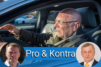Soll es für ältere Autofahrer einen Pflichtcheck geben? - Siegfried Brockmann spricht sich für Pflichtchecks aus, Helmut Büschke ist gegen Zwang.