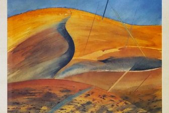 Sonderschau zeigt Mineralien in der Kunst - "Dünen Libyen" heißt das Aquarell von Kuno Stöckli. Es entstand 2006 und gehört zu den Kunstwerken der Stiftung. 