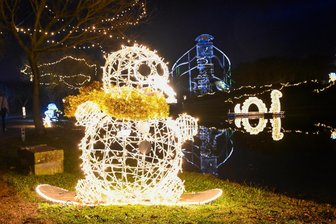 Sonnenlandpark Lichtenau feiert Chemnitzer Meilenstein mit spektakulärer Lasershow - Marketingpreis für den Sonnenlandpark Lichtenau: In der Wintersaison erwartet die Besucher eine Lichtershow.