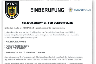 Spam-Mails: Ungeheure Missbrauchsvorwürfe gegen mehrere Vogtländer erhoben - "Einberufung" und "Generaldirektion der Bundespolizei" - die E-Mail beginnt mit markigen Begriffen. Und enthält ungeheure Vorwürfe.