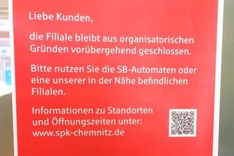 Sparkasse und Volksbank Chemnitz schließen mehrere Filialen -