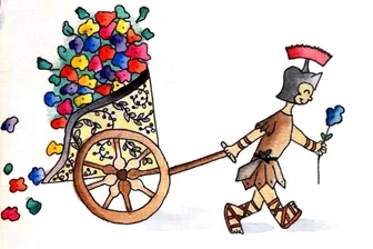 Spaß zum Kindertag: Mittelsächsisches Theater Freiberg lädt zur Lesung mit Gladiator Nichtsnutzius - Die Illustrationen zum Gladiator Nichtsnutzius schuf Veronika Gebhardt.