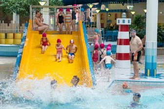 Spaßbad Aqua Marien soll eine neue Rutschenlandschaft erhalten - Die Rutschen im Aqua Marien - im Bild die Familienrutsche - sind insbesondere bei Kindern sehr beliebt. Mit dem geplanten Umbau soll auch in diesem Bereich investiert werden.