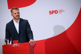 SPD muss eigene Mutlosigkeit überwinden - Tim Klüssendorf, SPD-Generalsekretär, äußert sich bei einer Pressekonferenz nach der Klausur des SPD-Parteivorstandes im Willy-Brandt-Haus.