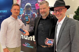 Spielend durch die City: Bringt diese App mehr Kunden in die Chemnitzer Innenstadt? - Citymanager Florian Hegewald, Jens Preißler und Kristian Voigt von der Agentur Dschoy mit der neuen App.