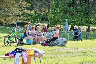 Sportplatz und Schwimmbad: Kurort löst knifflige Grundstücksfragen - Das Freibad Bad Brambach: Der Kurort kauft einen Teil der Liegewiese und Land mit dem Schwimmmeisterbungalow.