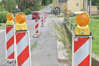 Staatsstraße in Kleinwaltersdorf ab Montag gesperrt - Der Schaden an der Hainichener Straße in Kleinwaltersdorf soll ab Montag behoben werden.