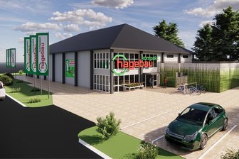 Stadt im Erzgebirge bekommt neuen Baumarkt: Worauf sich Kunden freuen können - Blick auf den geplanten Baumarkt in Aue: Diese Konzeptstudie zeigt grob, wie das neue Geschäft aussehen soll.