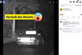 Stadt in Sachsen stellt jetzt Raser auf Facebook an den Pranger: So reagiert das Netz - Mit diesem Blitzer-Foto prangert die Stadt Dresden auf Facebook einen Raser an.