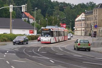 Stadt will gegen Straßenlärm vorgehen - Dieser Gleisbogen der Straßenbahn könnte zur Lärmminderung mit einem Kurvenschmiergerät ausgestattet werden.