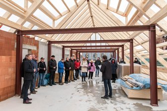 Stadtbibliothek: Rohbau nach einem knappen Jahr Bauzeit fertig - 