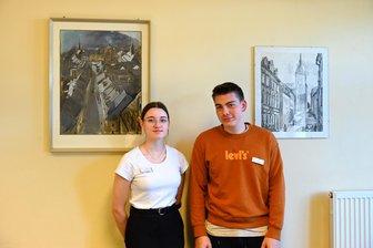 Stadtverwaltung Annaberg-Buchholz begrüßt neue Azubis - Jennifer Claus und Levi Steinsdörfer haben ihre Ausbildung begonnen.
