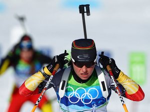 Staffel-Bronze für deutsche Biathlon-Damen - Schlussläuferin Andrea Henkel brachte Bronze ins Ziel