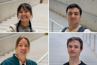 Start ins Sommersemester in Mittweida: Deshalb zieht es junge Menschen genau hier zum Studium - Angel Herlina (oben links), Denys Shaula (oben rechts), Jennifer Seifert und Alexandr Ovsiannikov beginnen in Kürze ihr Studium in Mittweida.
