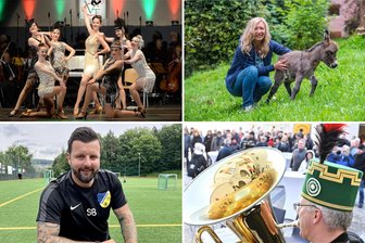 Steigerlied-Wette zum Tag der Sachsen in Aue: Diese drei Vereine sind dabei - Die Karo Dancers (oben l.), der Zoo der Minis (oben r.) und der SV Auerhammer (unten l.) sind bei der Steigerlied-Wette in Aue im Rennen.