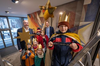 Sternsinger besuchen das Plauener Rathaus - 