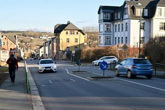 Stollberg: Wo bleiben die geplanten Zebrastreifen? - An dieser Stelle der Hohensteiner Straße in Stollberg soll ein Zebrastreifen entstehen.