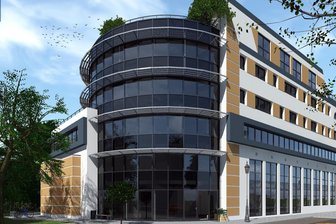Strahlentherapie-Zentrum in Plauen: Potenzieller Investor will jetzt auch nicht mehr als Betreiber agieren - Futuristisch sieht es aus, das geplante Ärztehaus, das an der Neundorfer Straße entstehen soll - hier eine Visualisierung des Architekturbüros.