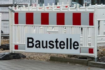 Straße halbseitig gesperrt -