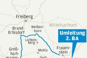 Straßenbau im Erzgebirge: B 171 bis September zu - 
