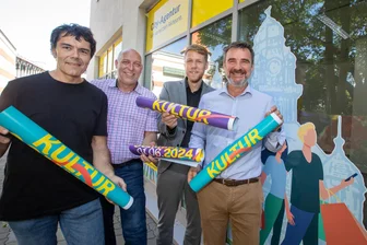 Straßenfest, Open-Air-Konzert, Filmtage und Gedenken: Das ist im kommenden Sommer in Plauen alles los - Bereiteten den Kultursommer 2024 mit vor (von links): Tommy Ziegenhagen, Hardy Herold , Markus Löffler und André Körner.
