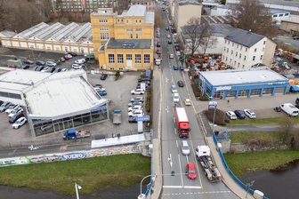 Stresemannbrücke in Plauen: Jetzt kommt endlich die Rampe am Volvo-Autohaus -