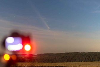 Striegistal: Komet zischt über den Abendhimmel - Der Komet Tsuchinshan-Atlas war am Dienstagabend zwischen 19 und 21 Uhr über Striegistal sichtbar.