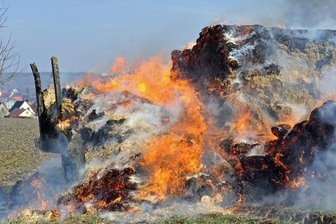 Stroh in Flammen - 